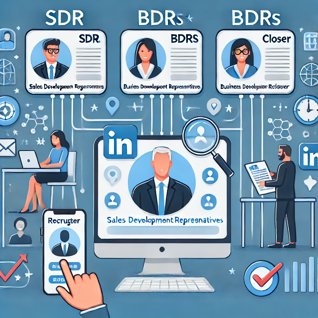 Como contratar SDR, BDR e Closer pelo linkedin?