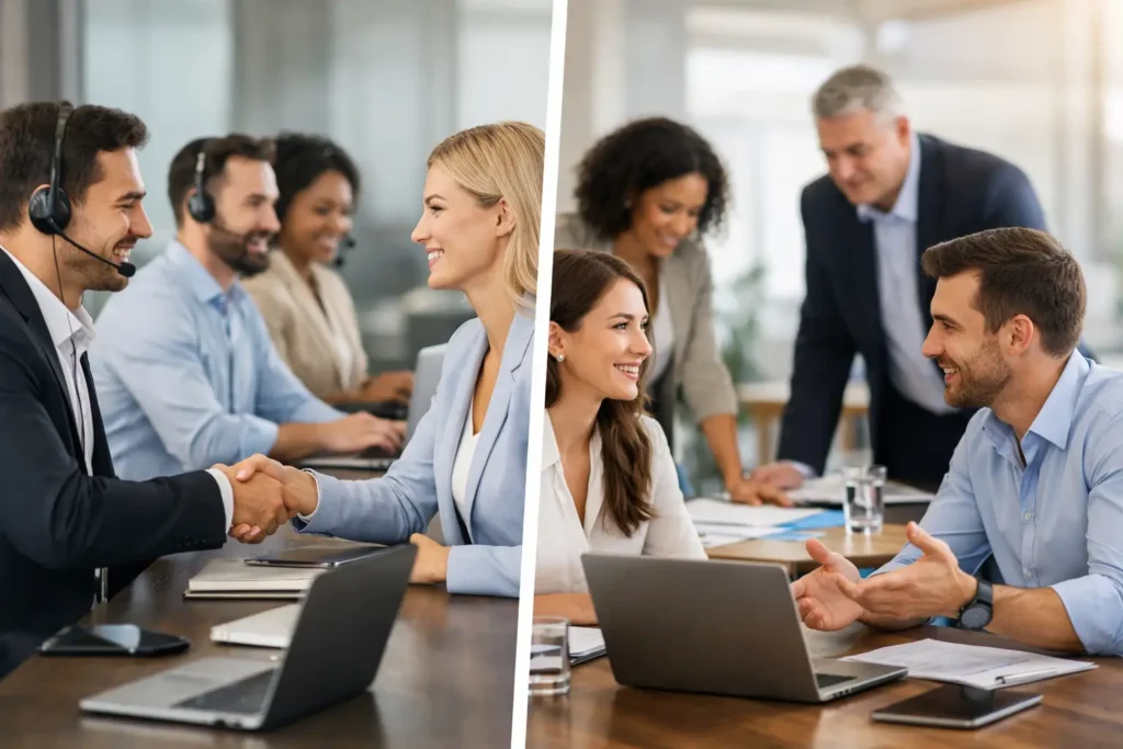 Terceirização comercial vs equipe interna