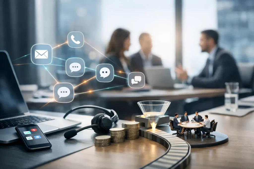 Cadência comercial multicanal que gera reuniões