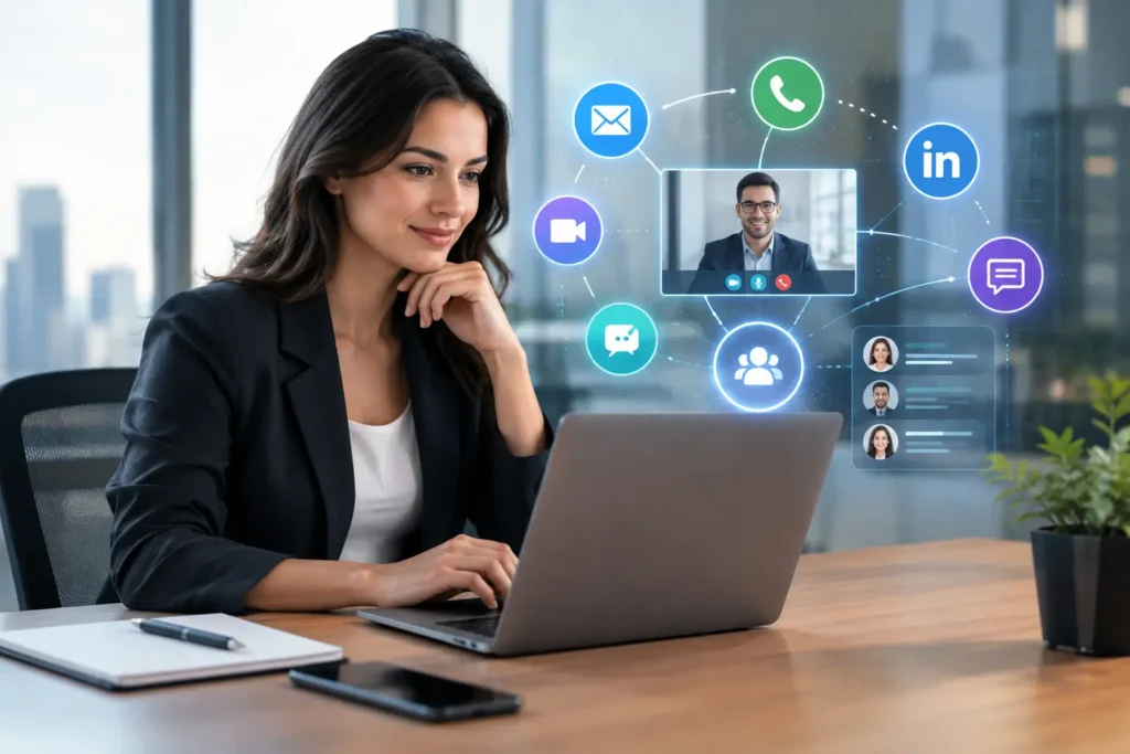 Guia de cadência multicanal B2B para reuniões